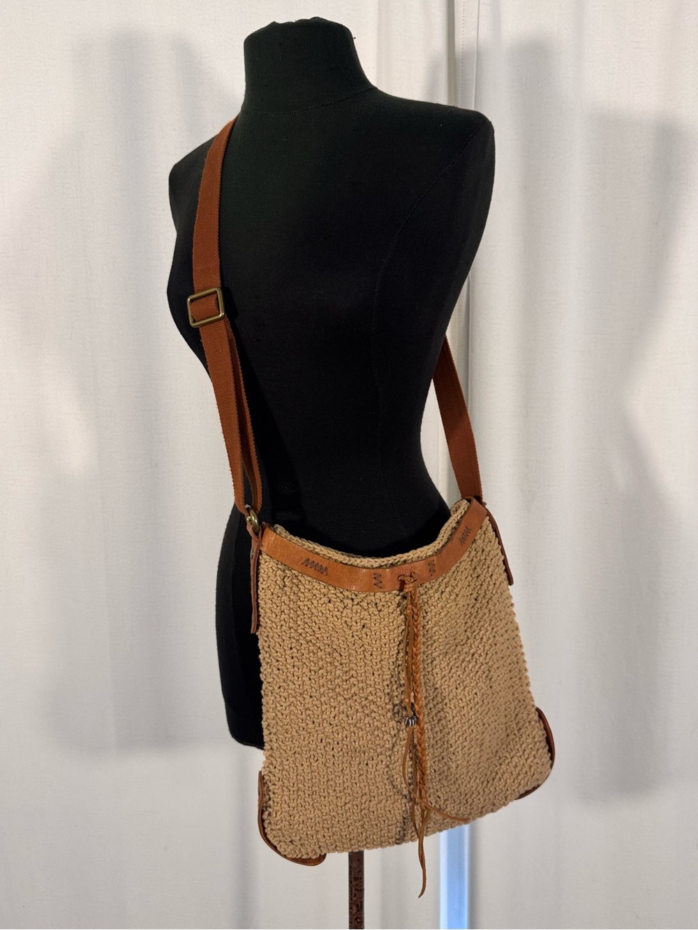 Lucky Brand Boho Crochet Crossbody Bag up